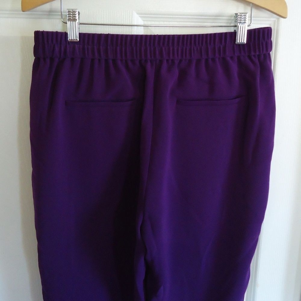 NWOT J. CREW SZ 4 GRAPE PURPLE JOGGERS HAREM PANTS - Picture 6 of 8